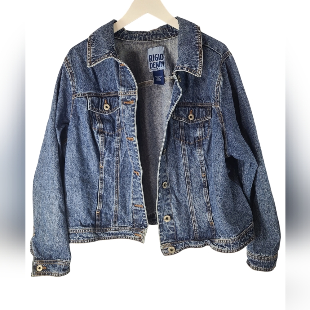 Rigid Denim Jacket Size 22/24 unisex- Vintage